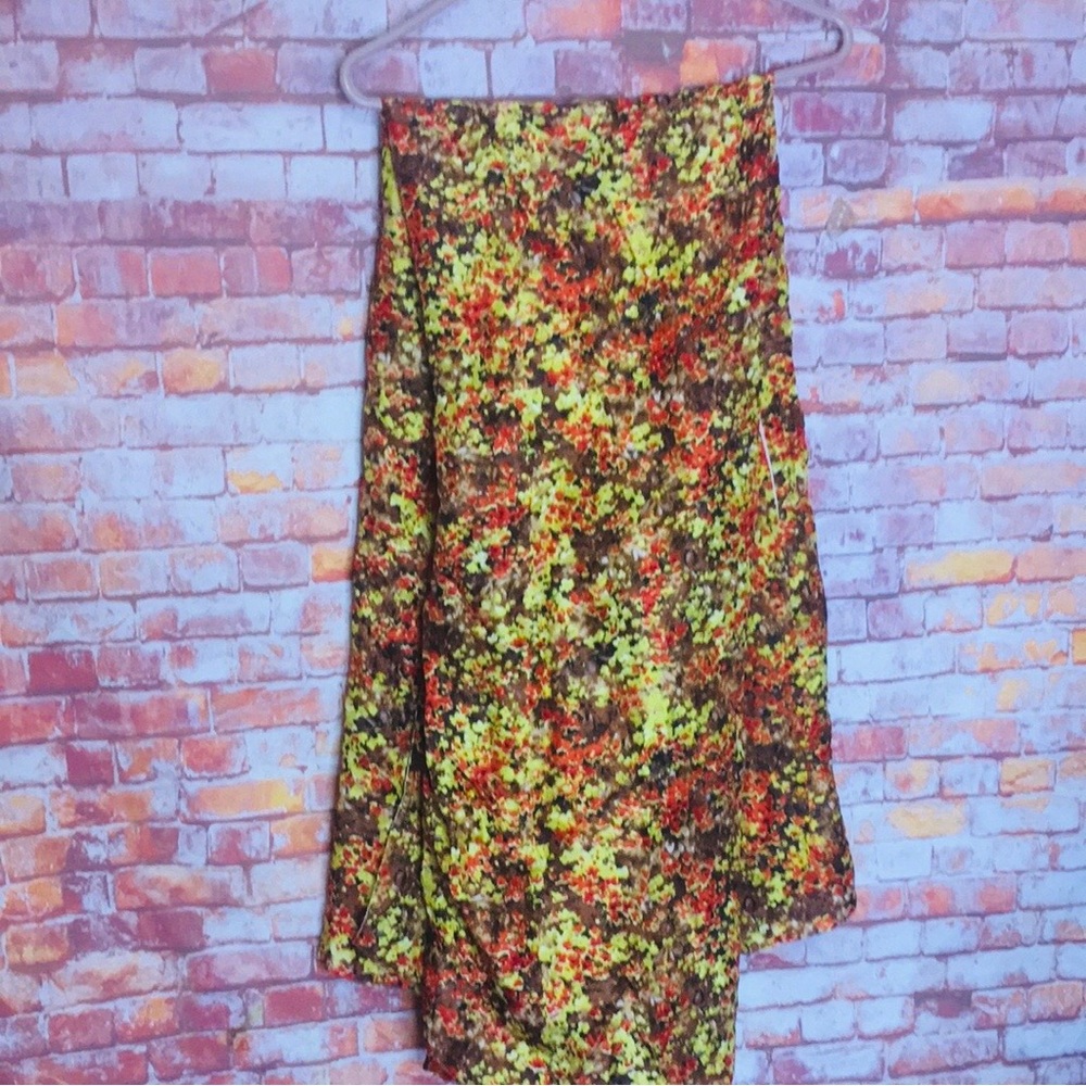 Orange and Yellow Floral Fabric